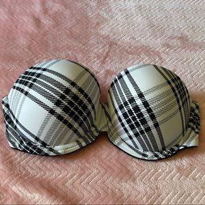 Victoria’s secrets PINK strapless White plaid bra